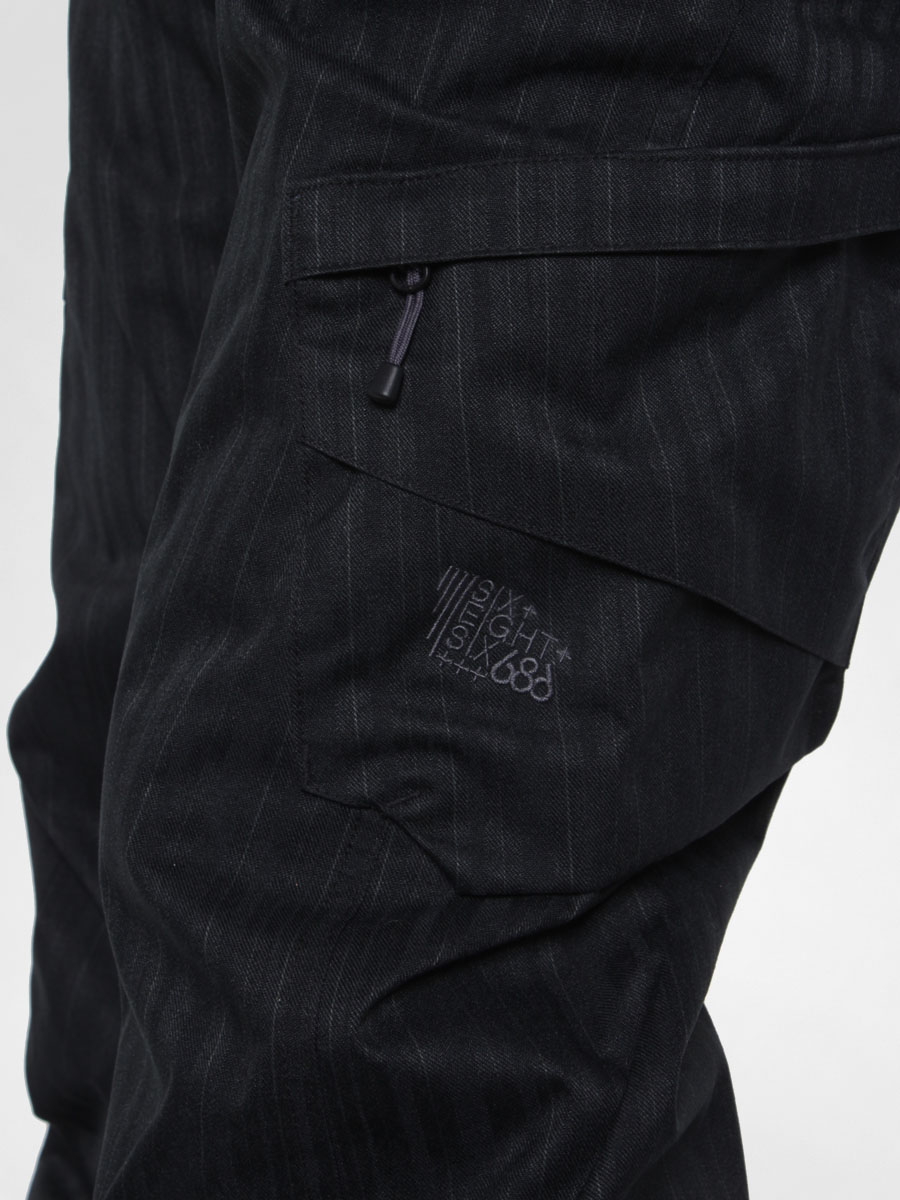 Męskie Spodnie snowboardowe 686 Plexus Plasma (black stripe texture)
