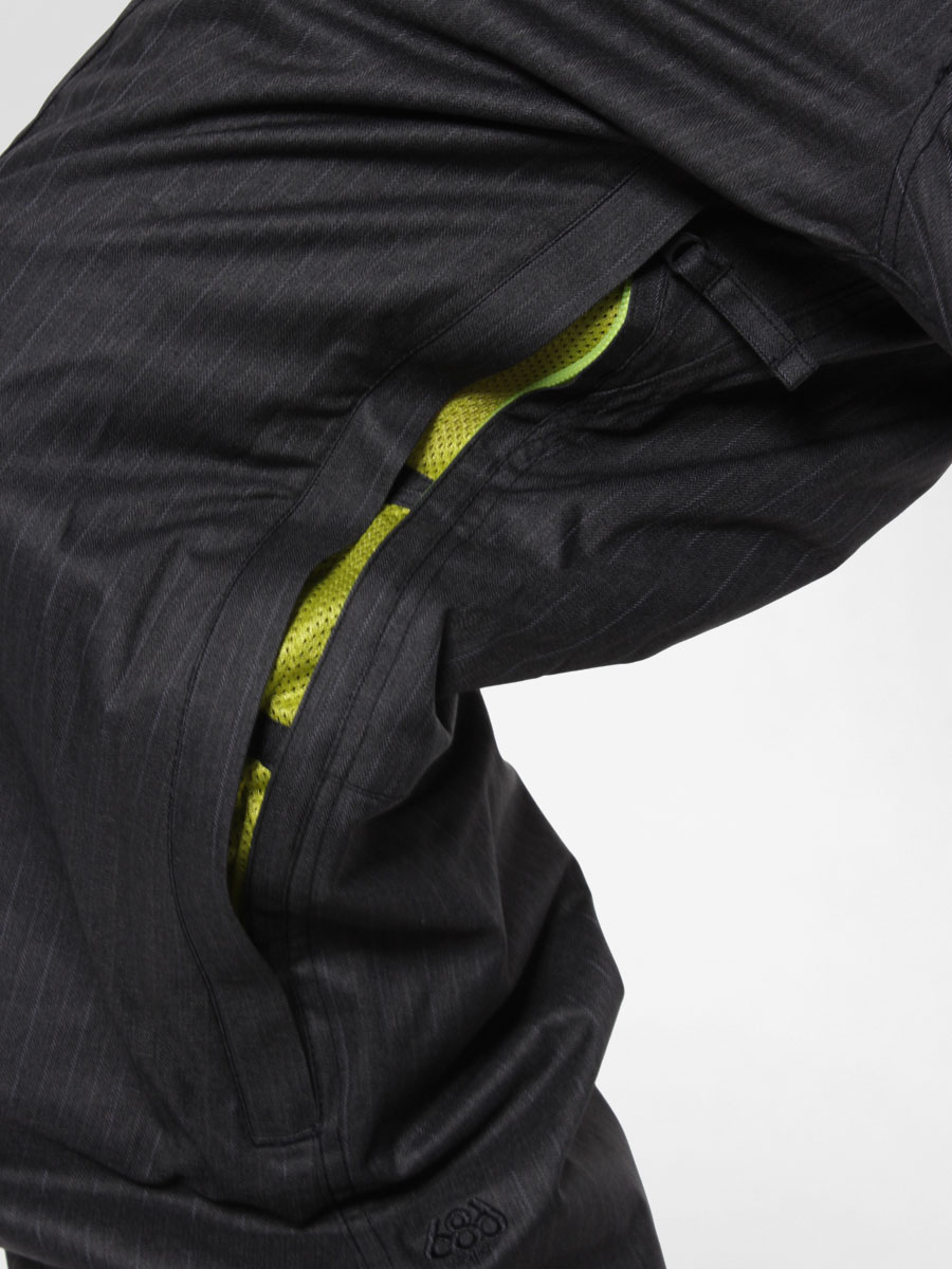 Męskie Spodnie snowboardowe 686 Reserved Resist Insulated (black dual pinstripe)