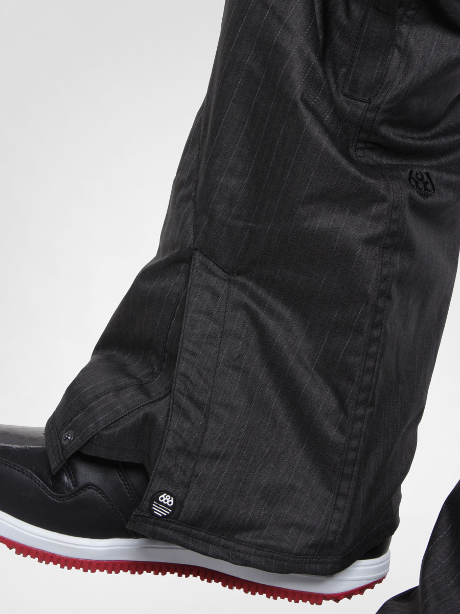 Męskie Spodnie snowboardowe 686 Reserved Resist Insulated (black dual pinstripe)