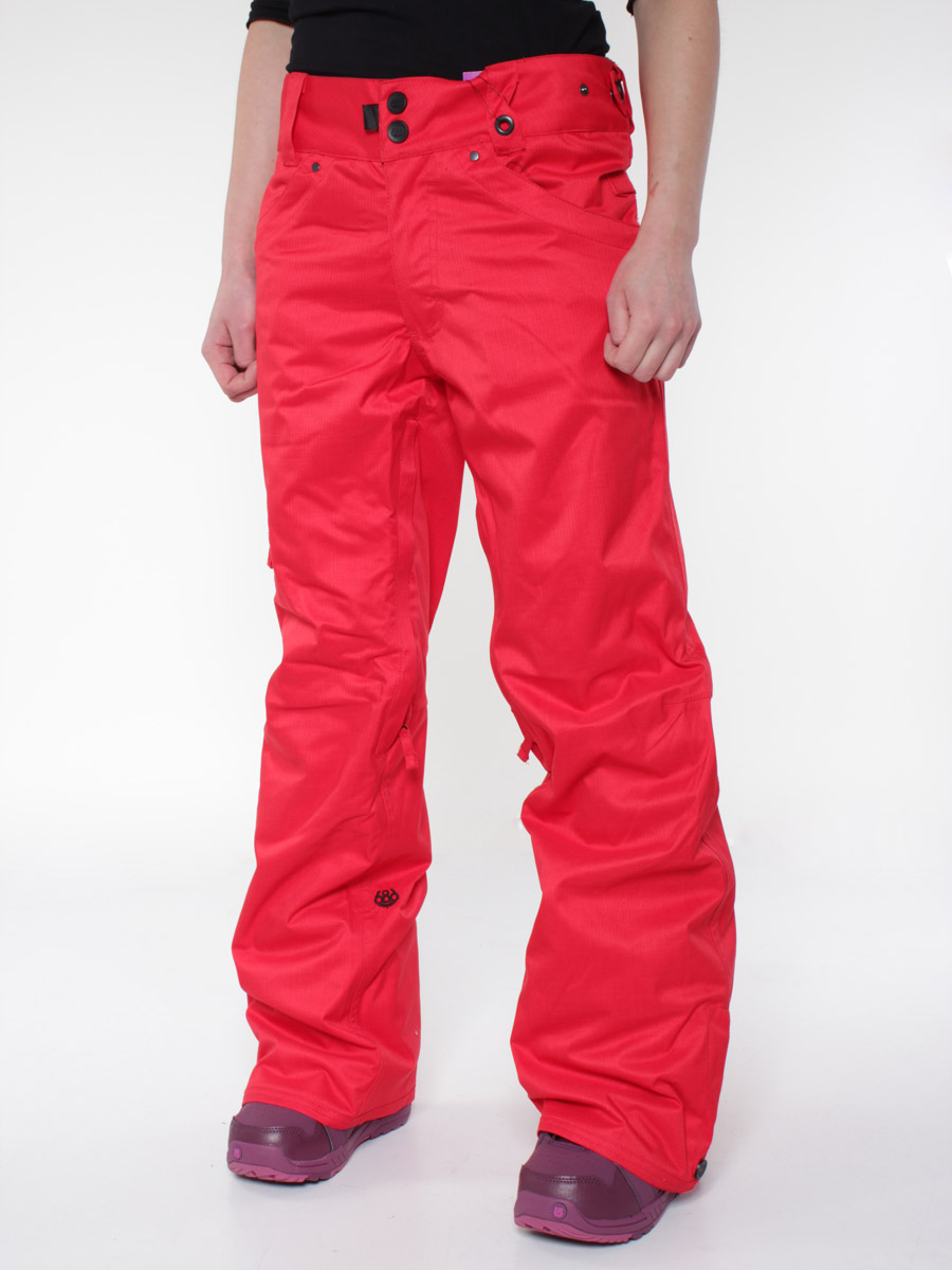 Damskie Spodnie snowboardowe 686 Mannual Patron Ins (red herringbone denim)