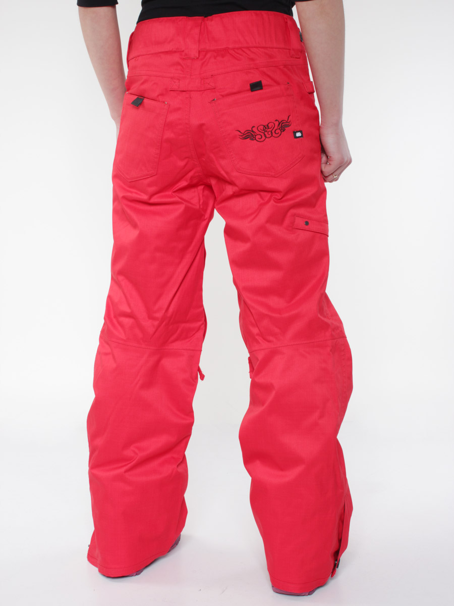 Damskie Spodnie snowboardowe 686 Mannual Patron Ins (red herringbone denim)