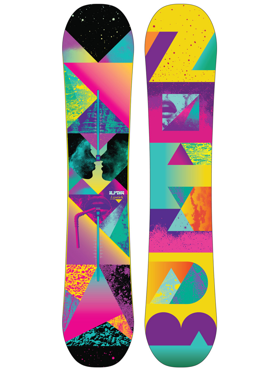 Damska Deska snowboardowa Burton Lip-Stick 149 (grn/prp/yel)