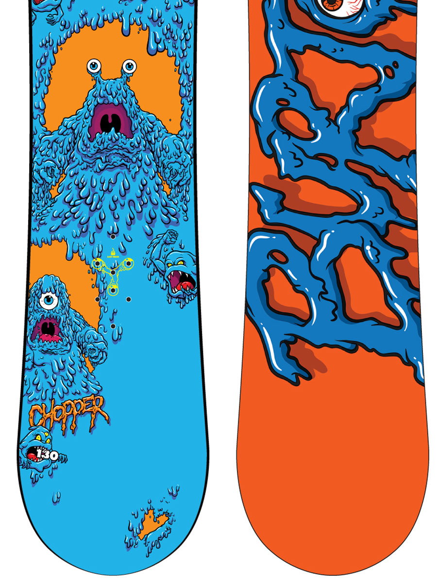 Dziecięca deska snowboardowa Burton Chopper 130 - pomarańczowy