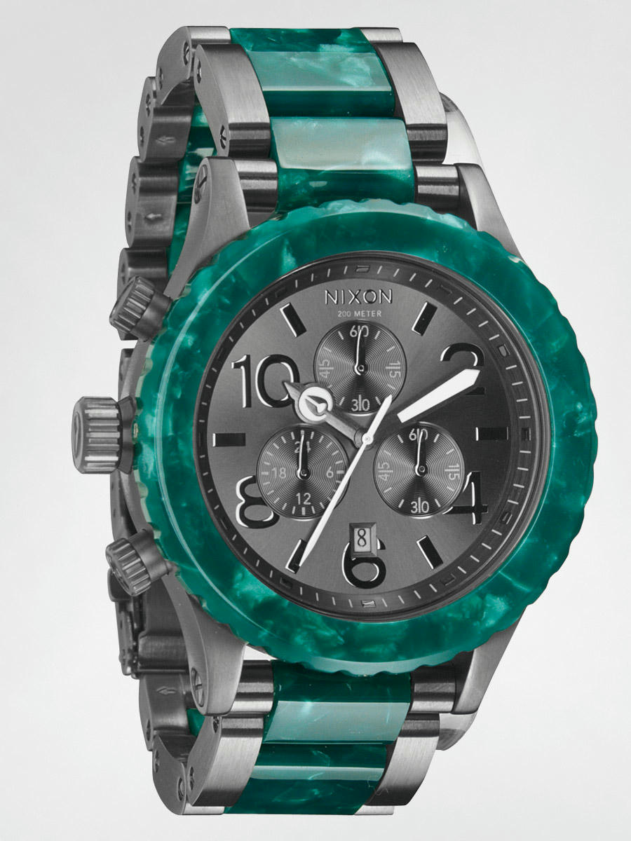 Zegarek Nixon 42-20 Chrono (gunmetal/emerald/acetate)