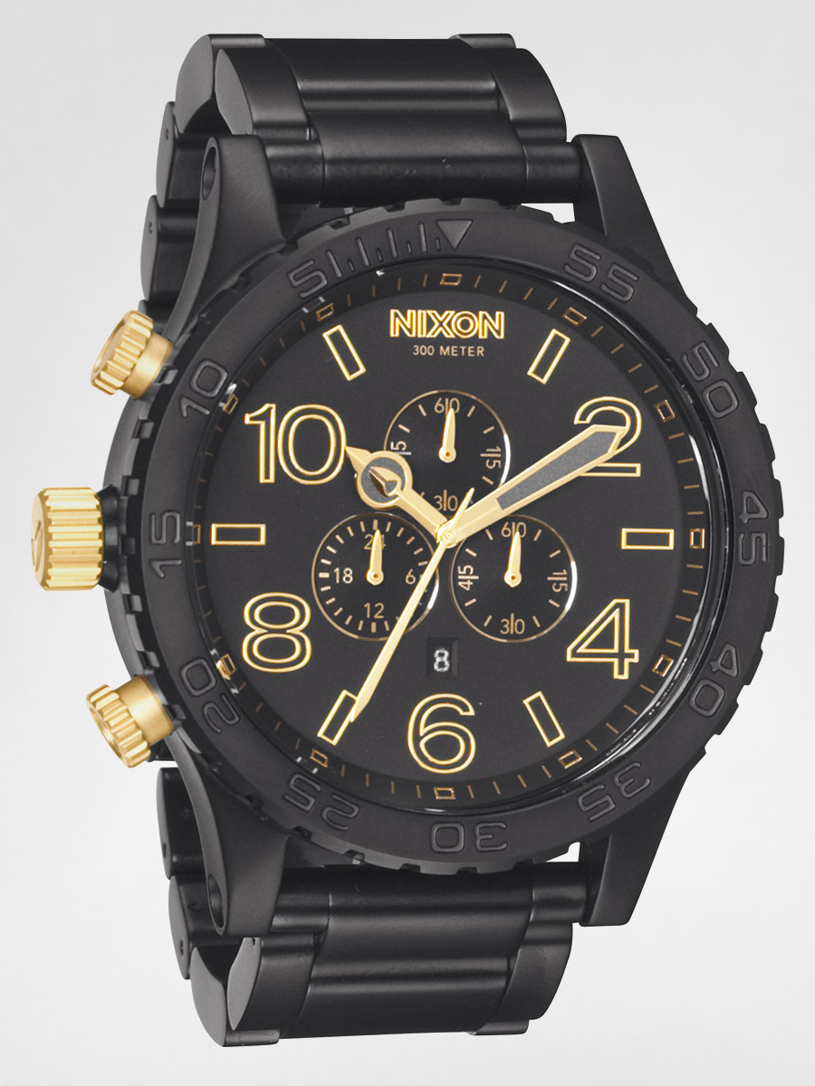Zegarek Nixon 51-30 Chrono (matte black/gold)