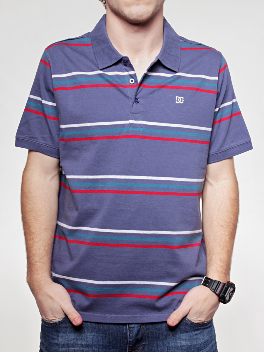 Koszulka polo DC Stripdoe (blue indigo)