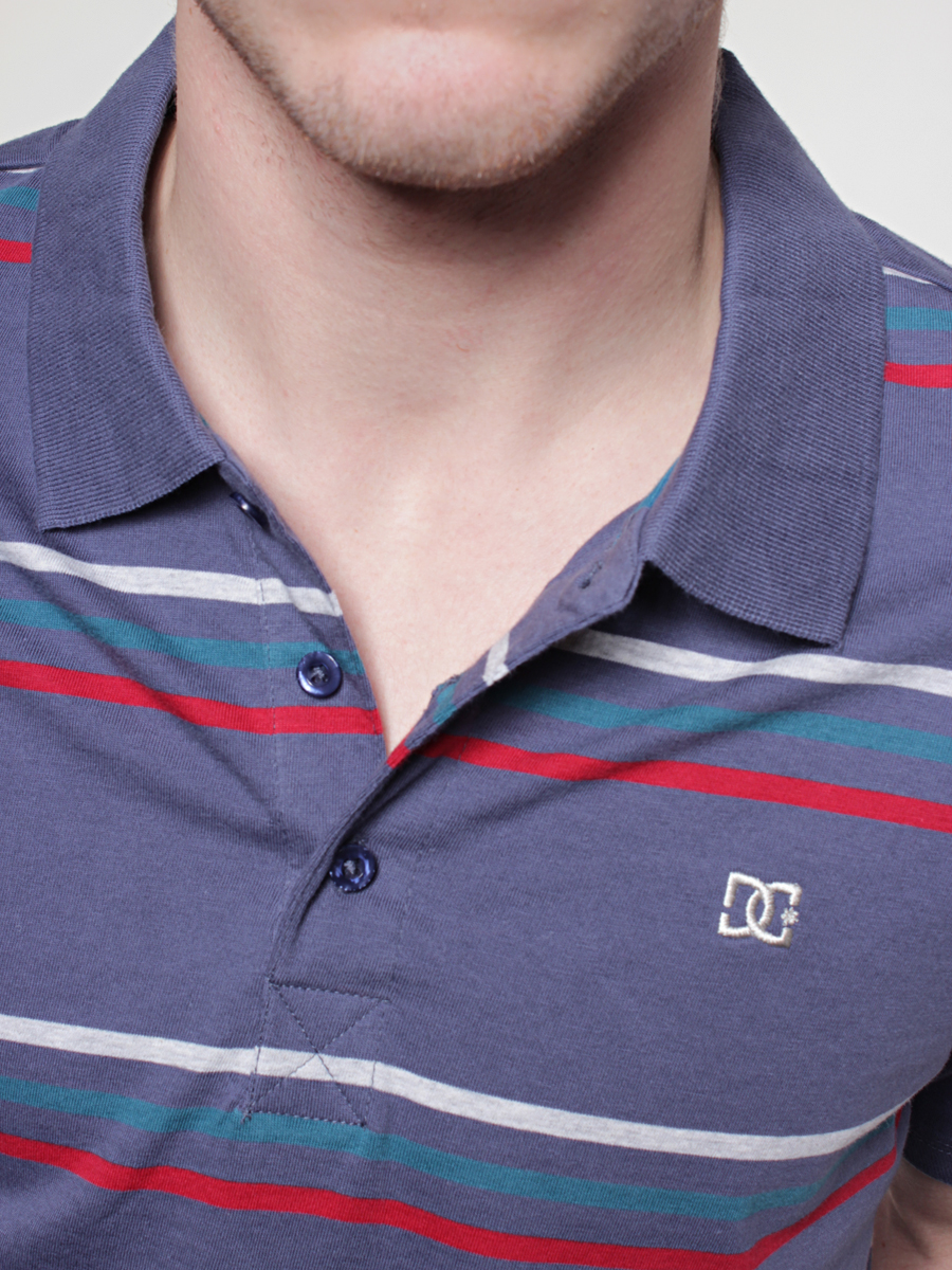Koszulka polo DC Stripdoe (blue indigo)