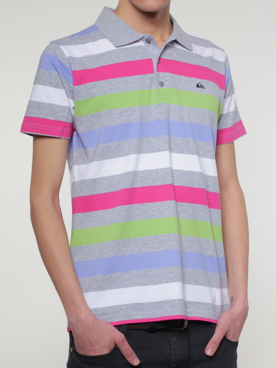 Koszulka polo Quiksilver KMMJE142 (light grey heat) 