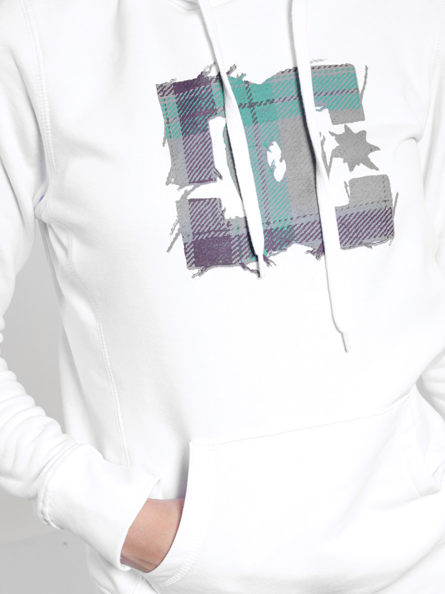 Bluza z kapturem DC Plaid Hd Wmn (white)