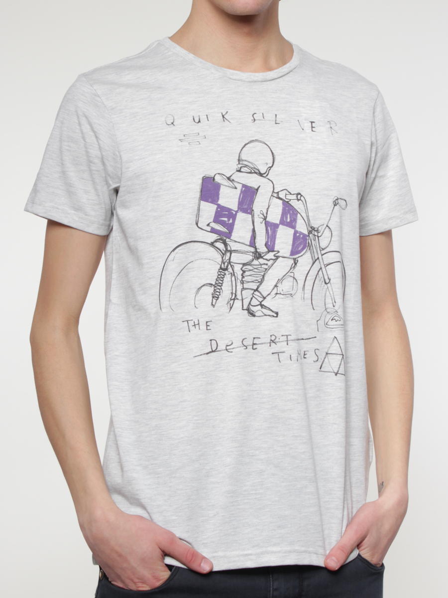 T-Shirt Quiksilver KMMJE922 Oil Change (vintage white)