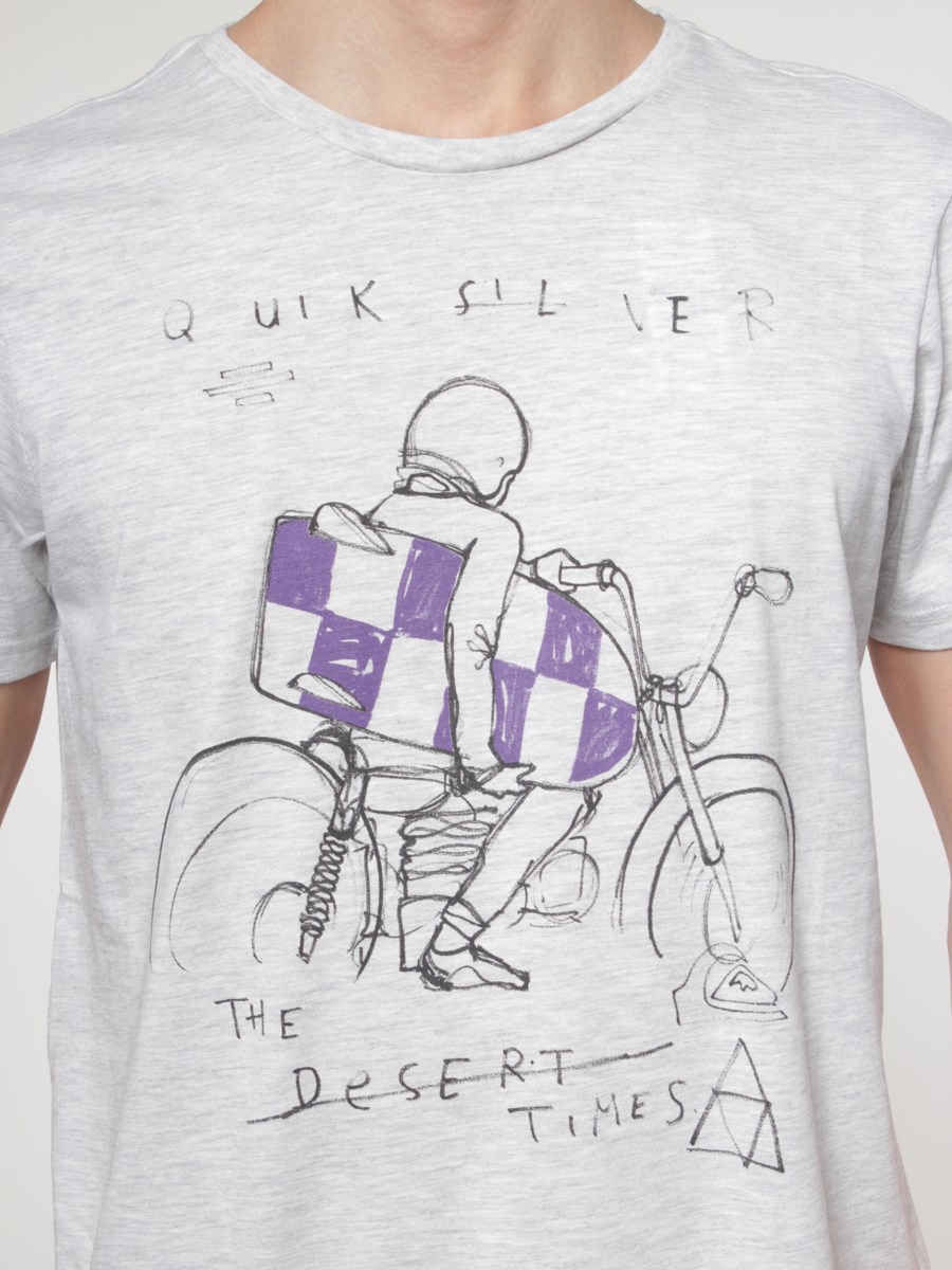 T-Shirt Quiksilver KMMJE922 Oil Change (vintage white)