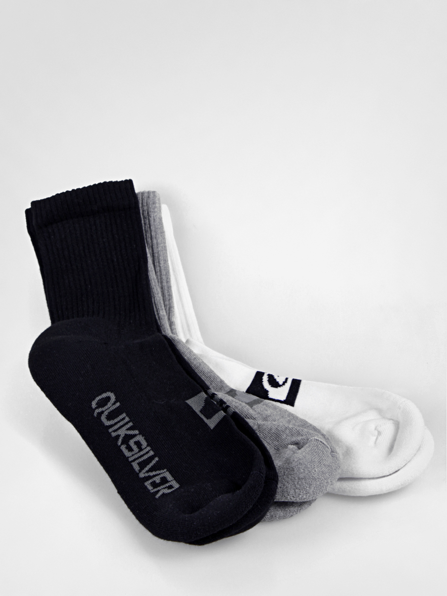 Skarpetki Quiksilver KMMSX011 3pk (medium grey hea) 