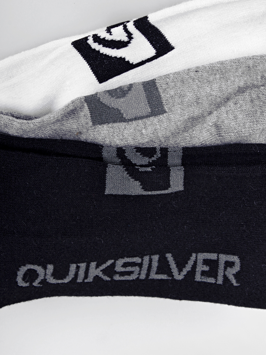 Skarpetki Quiksilver KMMSX011 3pk (medium grey hea) 