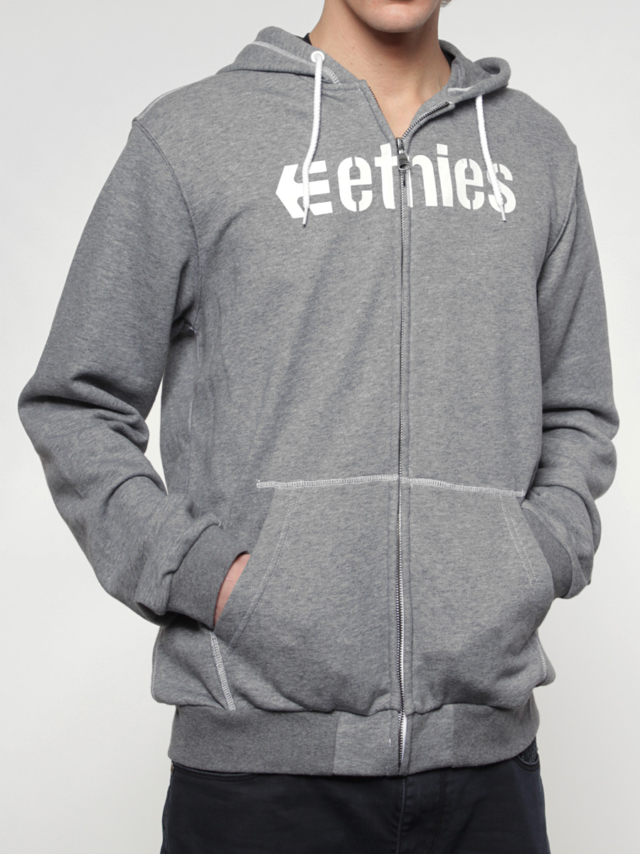Bluza z kapturem Etnies Corporate Zip (grey/heather)
