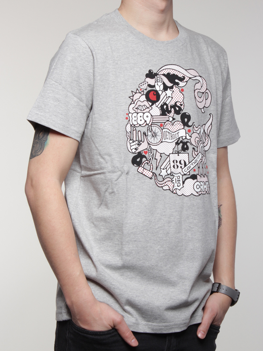 T-Shirt Carhartt Big C (light grey heather/multicolor) 