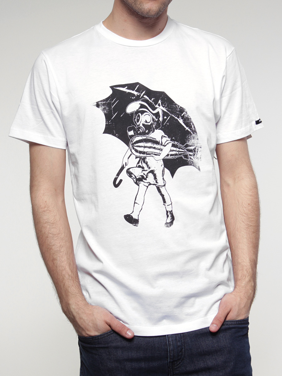 T-shirt Analog Rain Drop Slm (wht)