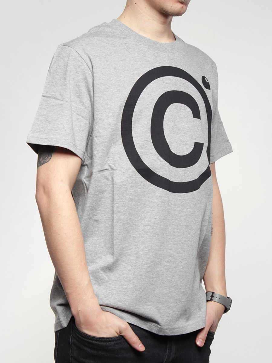 T-Shirt Carhartt Copyright (grey heather/black) 
