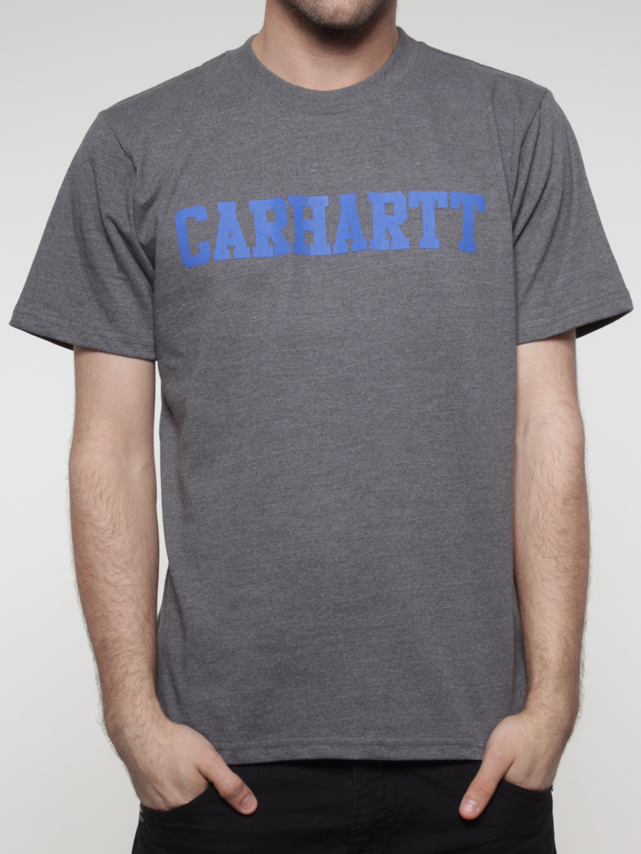 T-Shirt Carhartt College (dark grey heather/alpine) 