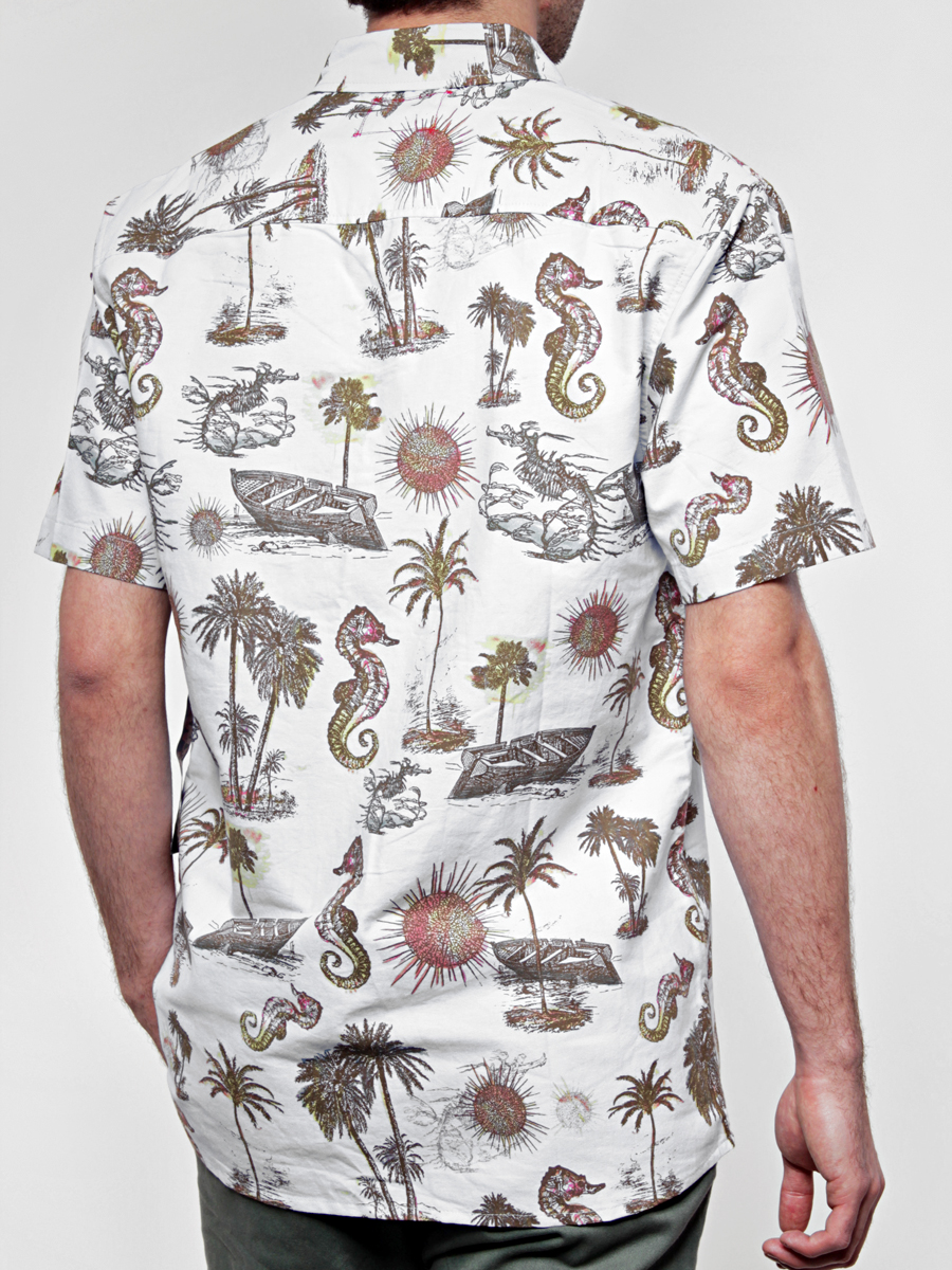 Koszula Altamont Death's A Beach S/S Woven (blue)