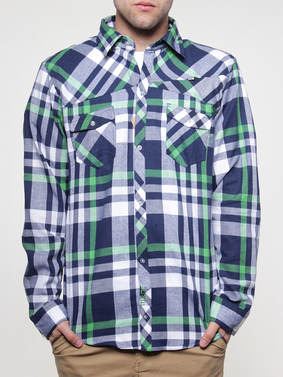 Koszula Malita Classic (navy/green)