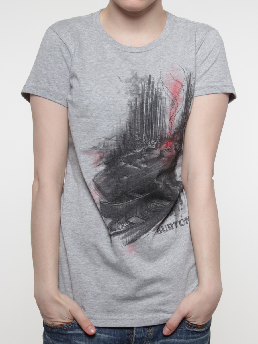 T-Shirt Burton Campout Wmn (heather grey)