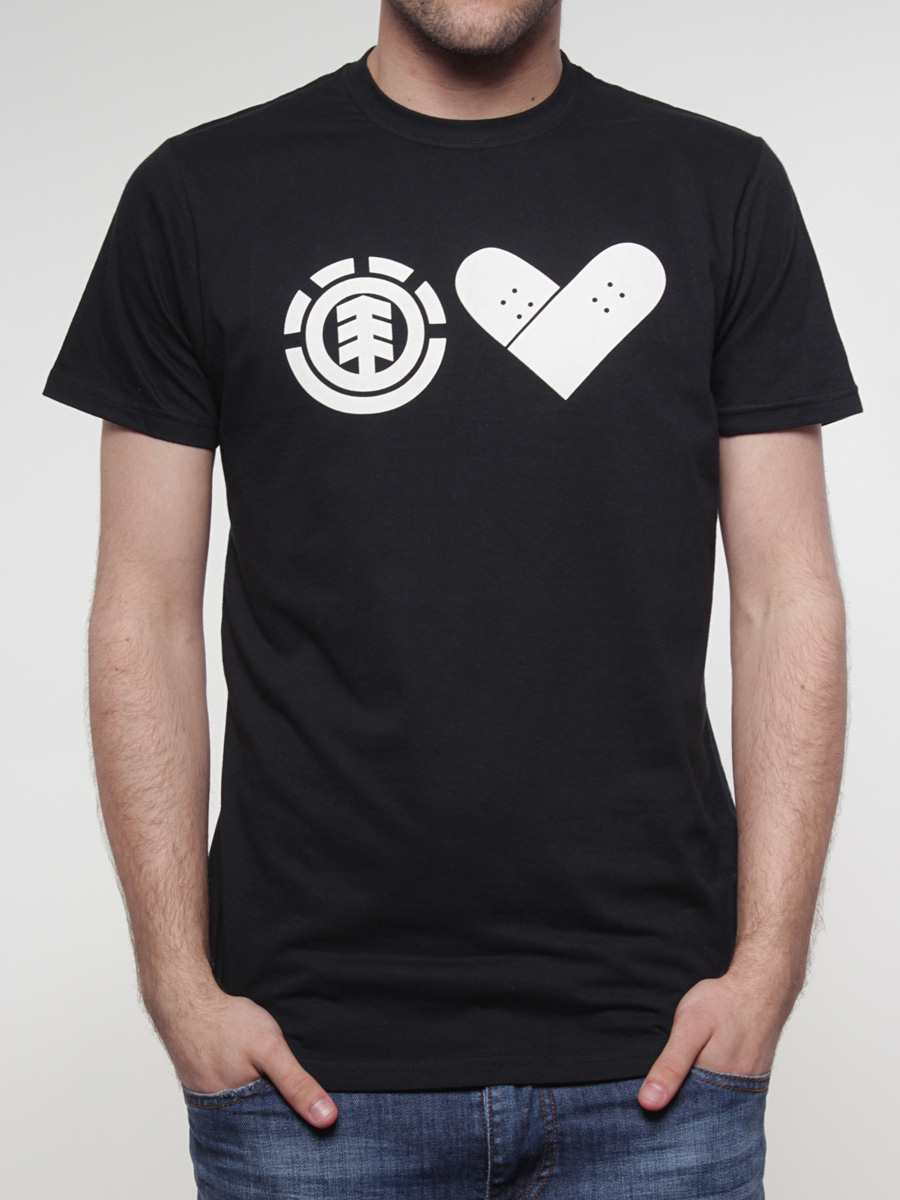 T-Shirt Element Skate with heart (black)