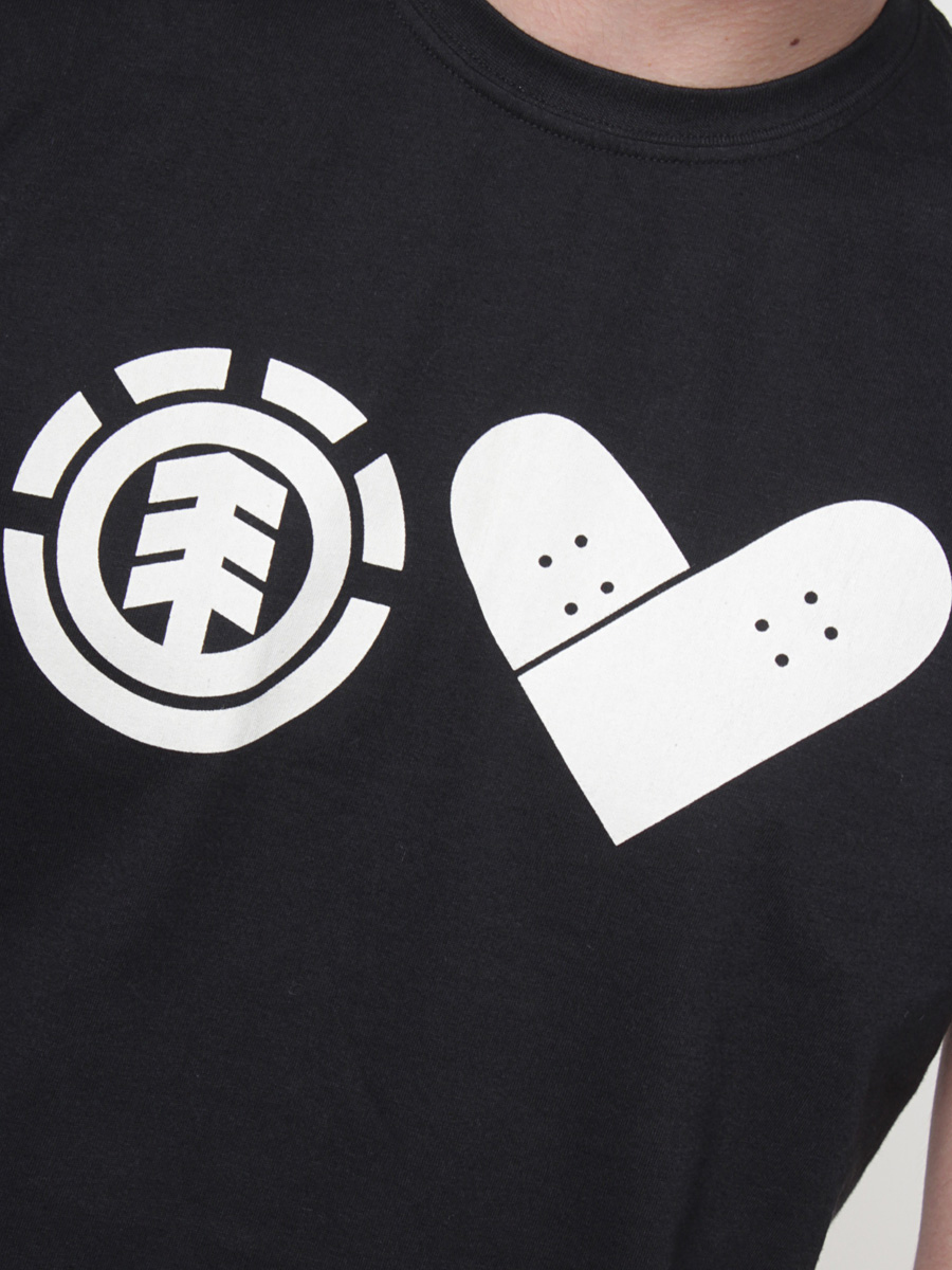 T-Shirt Element Skate with heart (black)