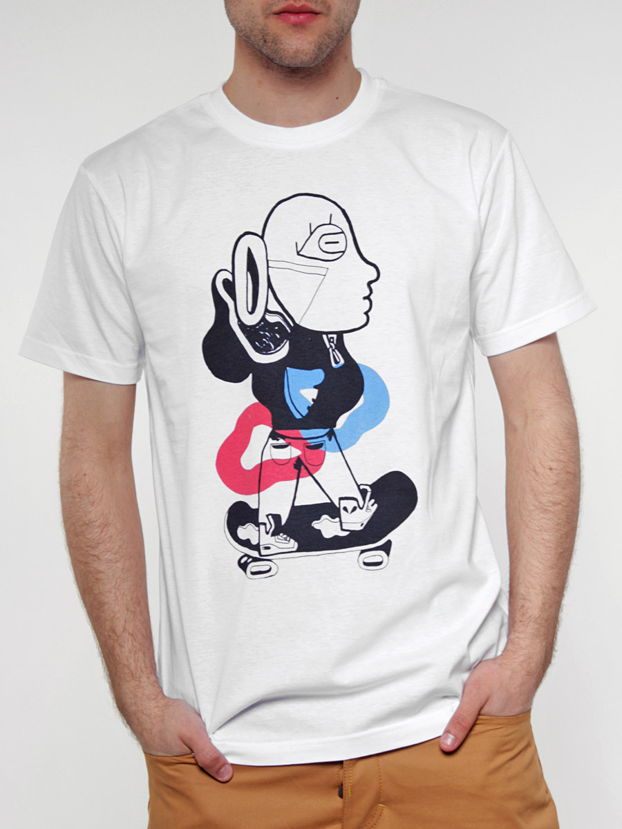 T-Shirt Turbokolor Zbiok sk8 (biały)