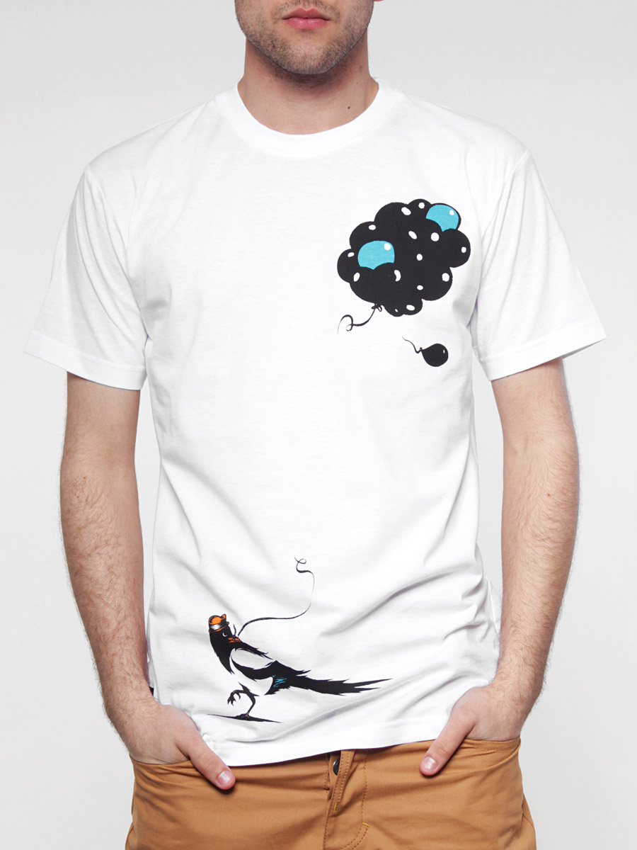 T-Shirt Turbokolor Kavka (biały)