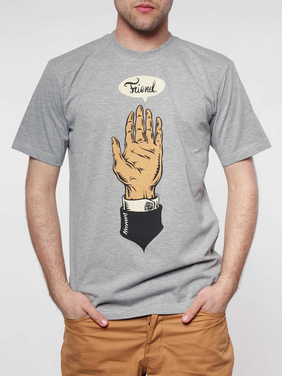 T-Shirt Turbokolor Friend (szara)