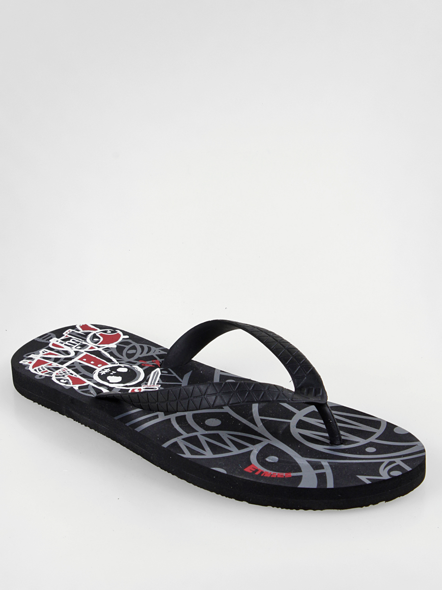 Klapki japonki Etnies Todos (black/dark grey/red)