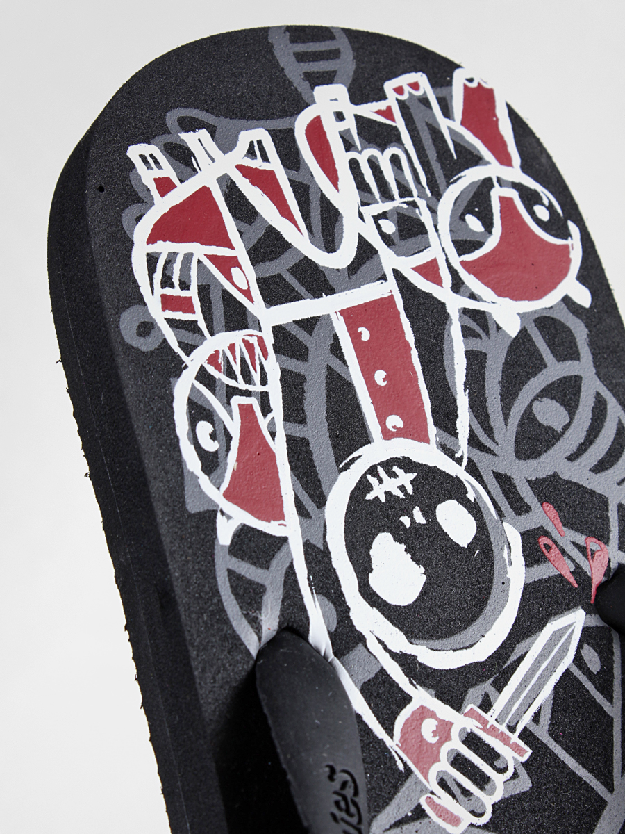Klapki japonki Etnies Todos (black/dark grey/red)