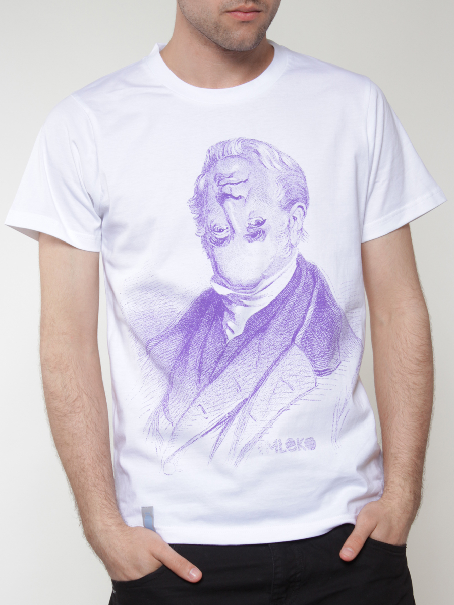 T-Shirt Mleko Face (white)