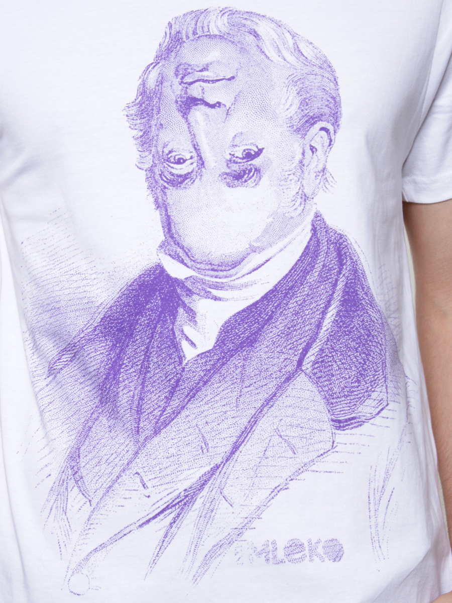 T-Shirt Mleko Face (white)