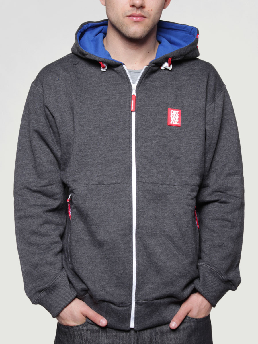 Bluza z kapturem Outsidewear Outred ZHD (grafitowa)