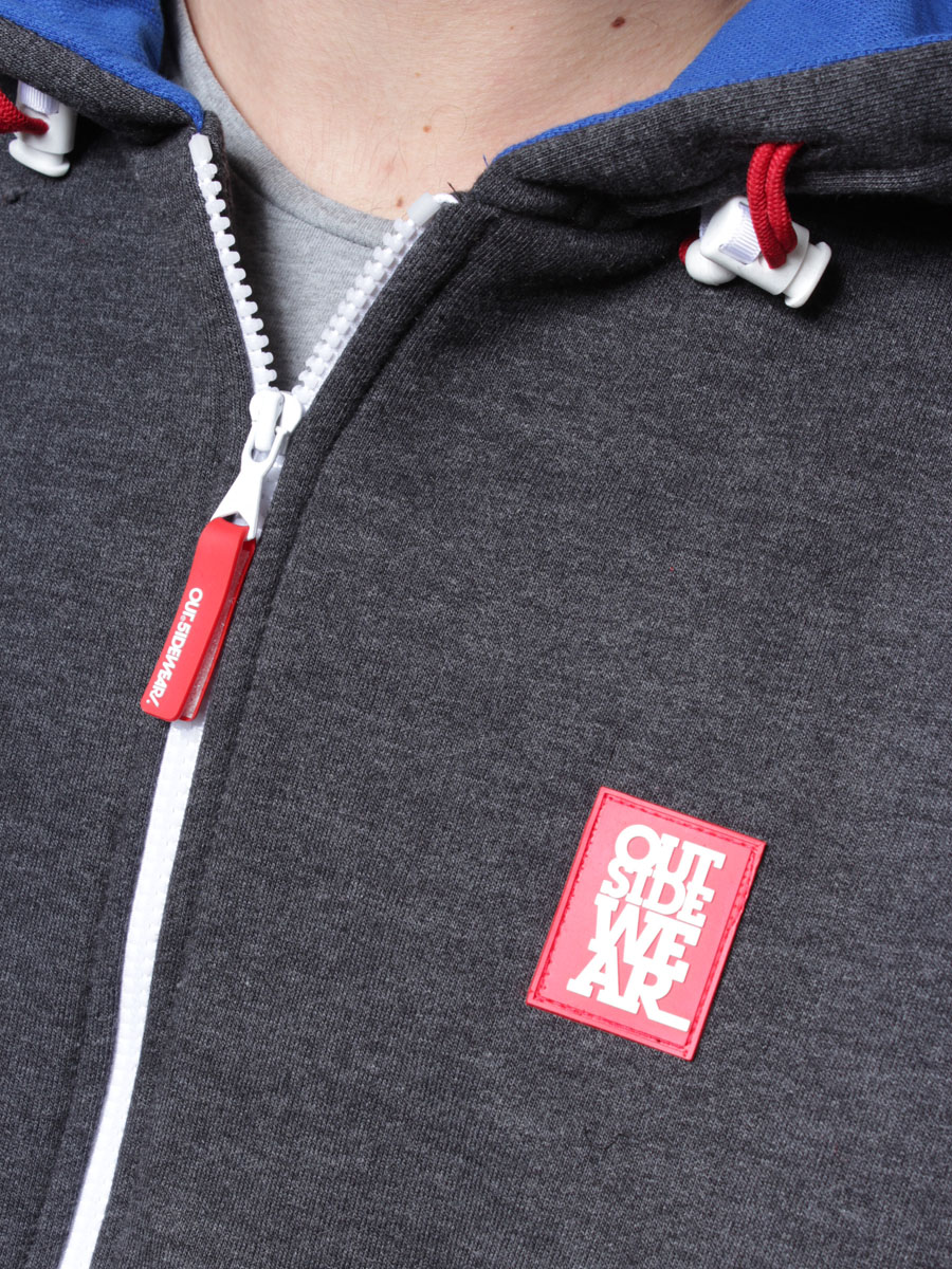 Bluza z kapturem Outsidewear Outred ZHD (grafitowa)