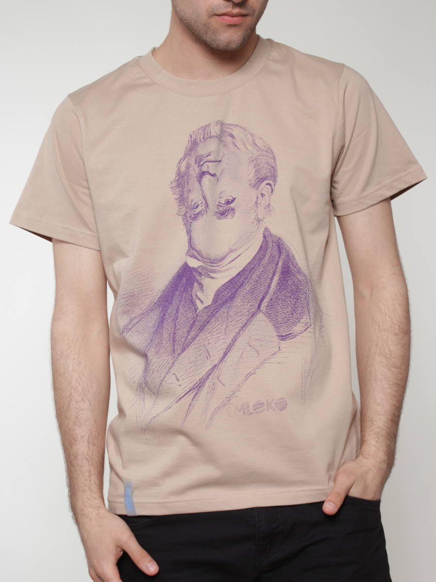 T-Shirt Mleko Face (sand)