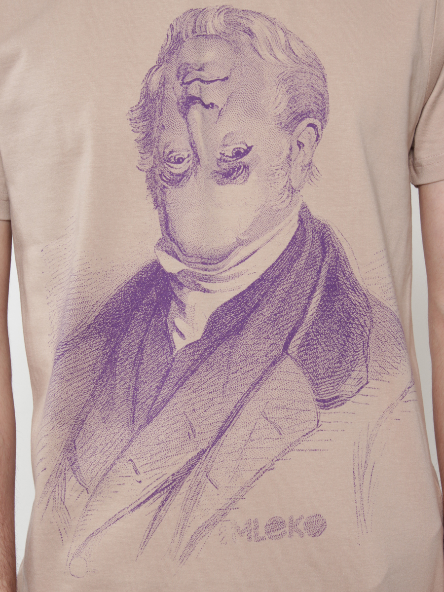 T-Shirt Mleko Face (sand)