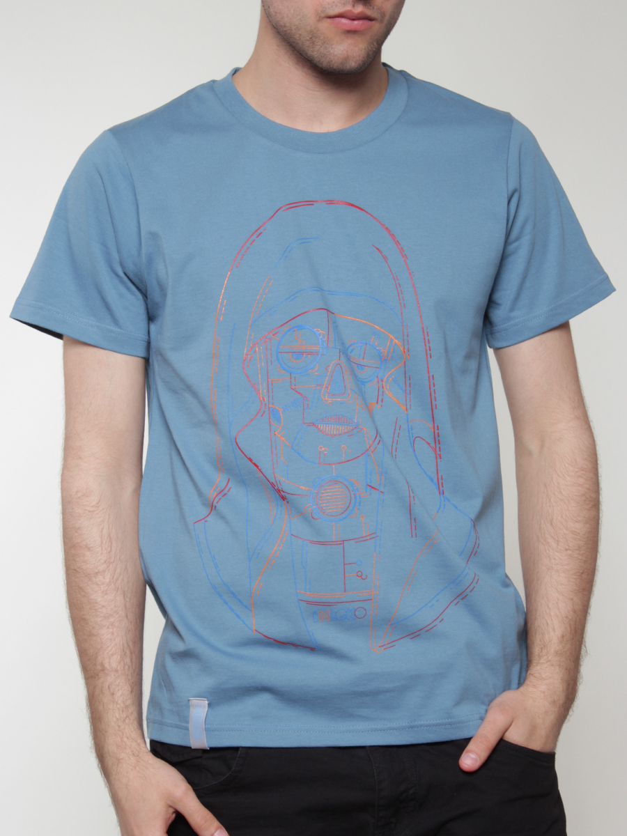 T-Shirt Mleko Gloria (gry/blu)