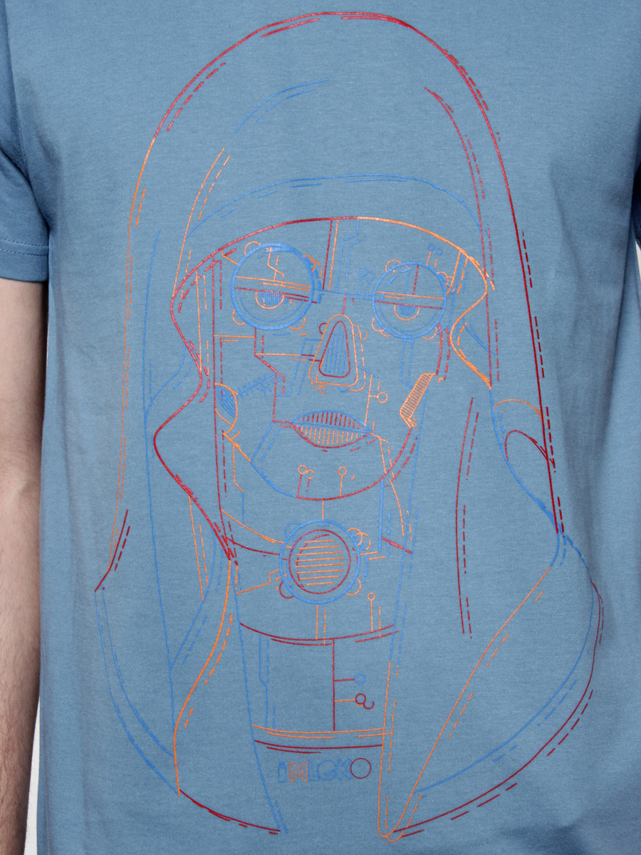 T-Shirt Mleko Gloria (gry/blu)