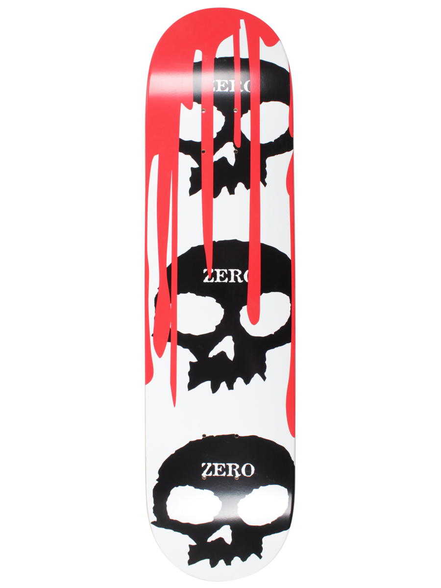 Deck Zero 3 Skull Blood White Cult Deck 7.5''