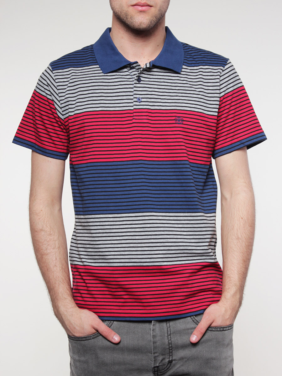 Koszulka polo Element Breaker (grey/blu/red)