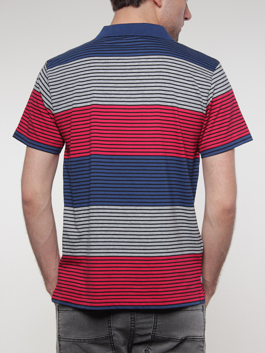 Koszulka polo Element Breaker (grey/blu/red)