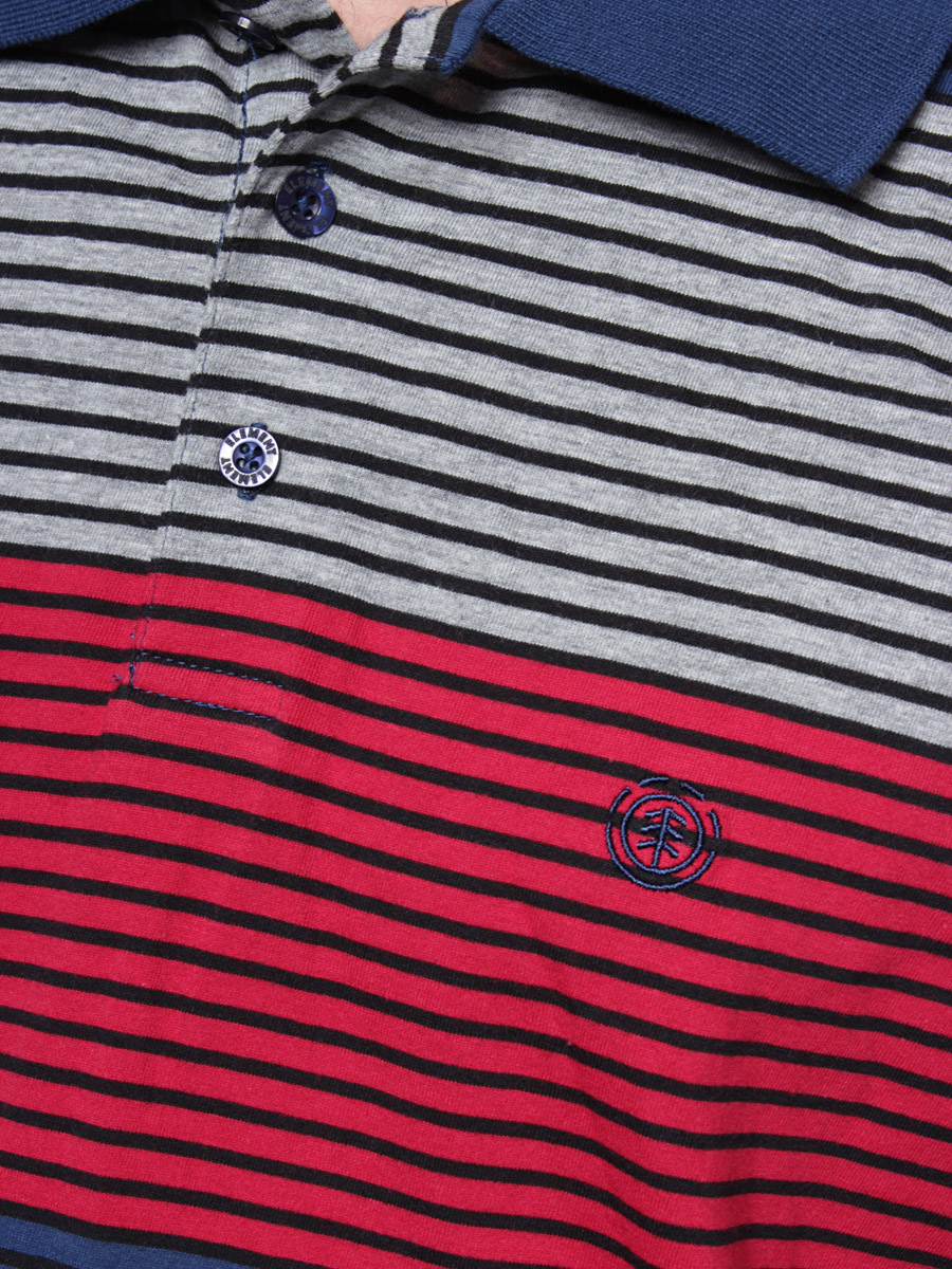 Koszulka polo Element Breaker (grey/blu/red)