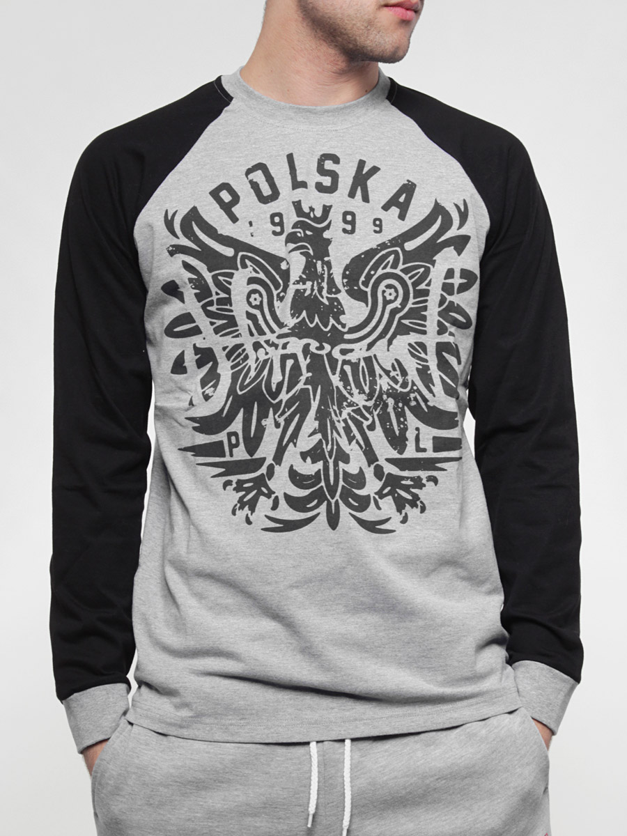 Longsleeve Stoprocent Eagle (melange/black)