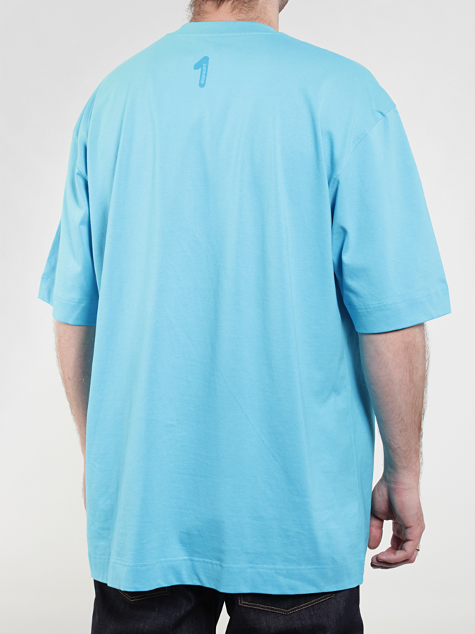 T-Shirt StoProcent TM Eagle (cyan blu)