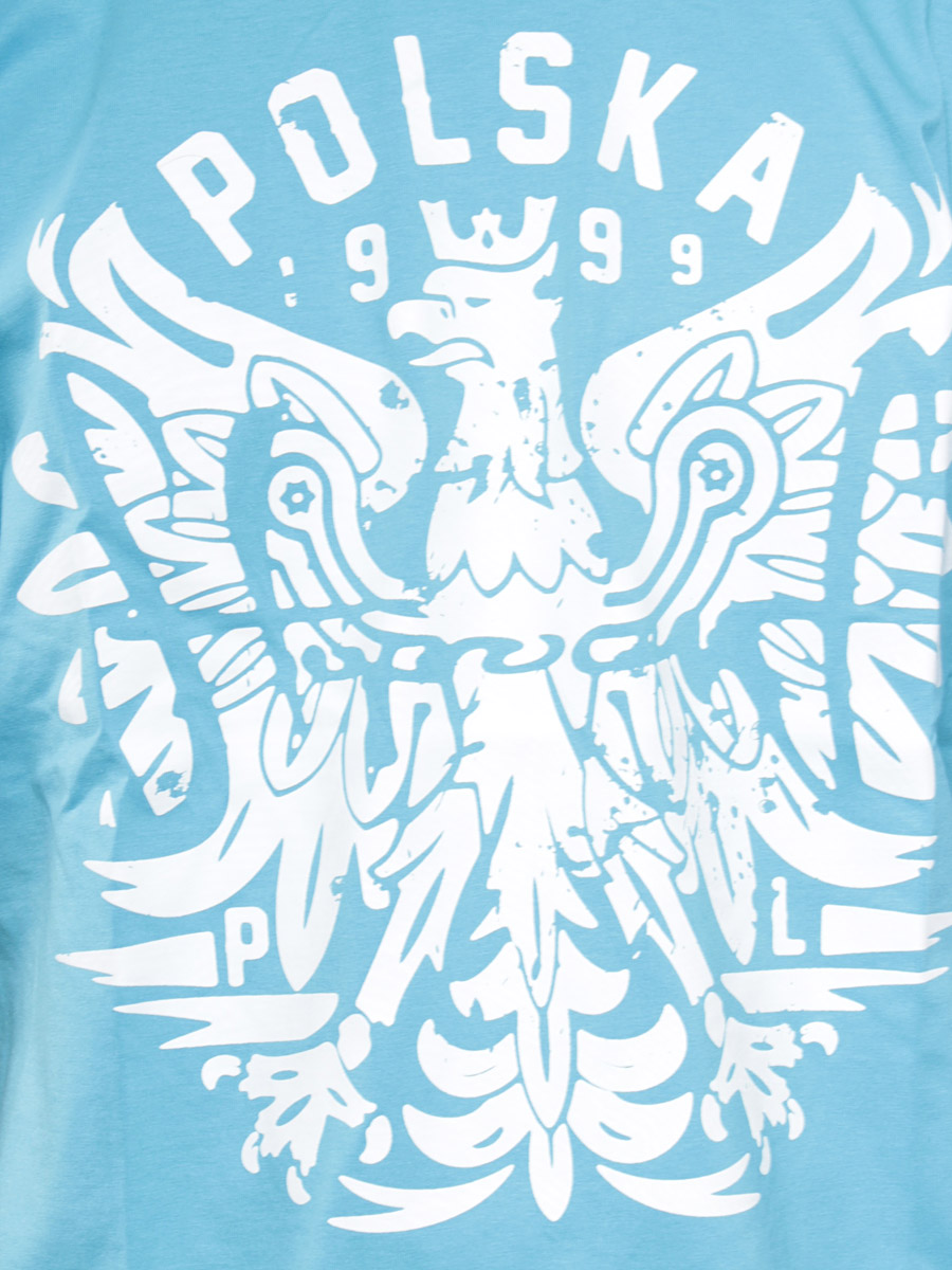 T-Shirt StoProcent TM Eagle (cyan blu)