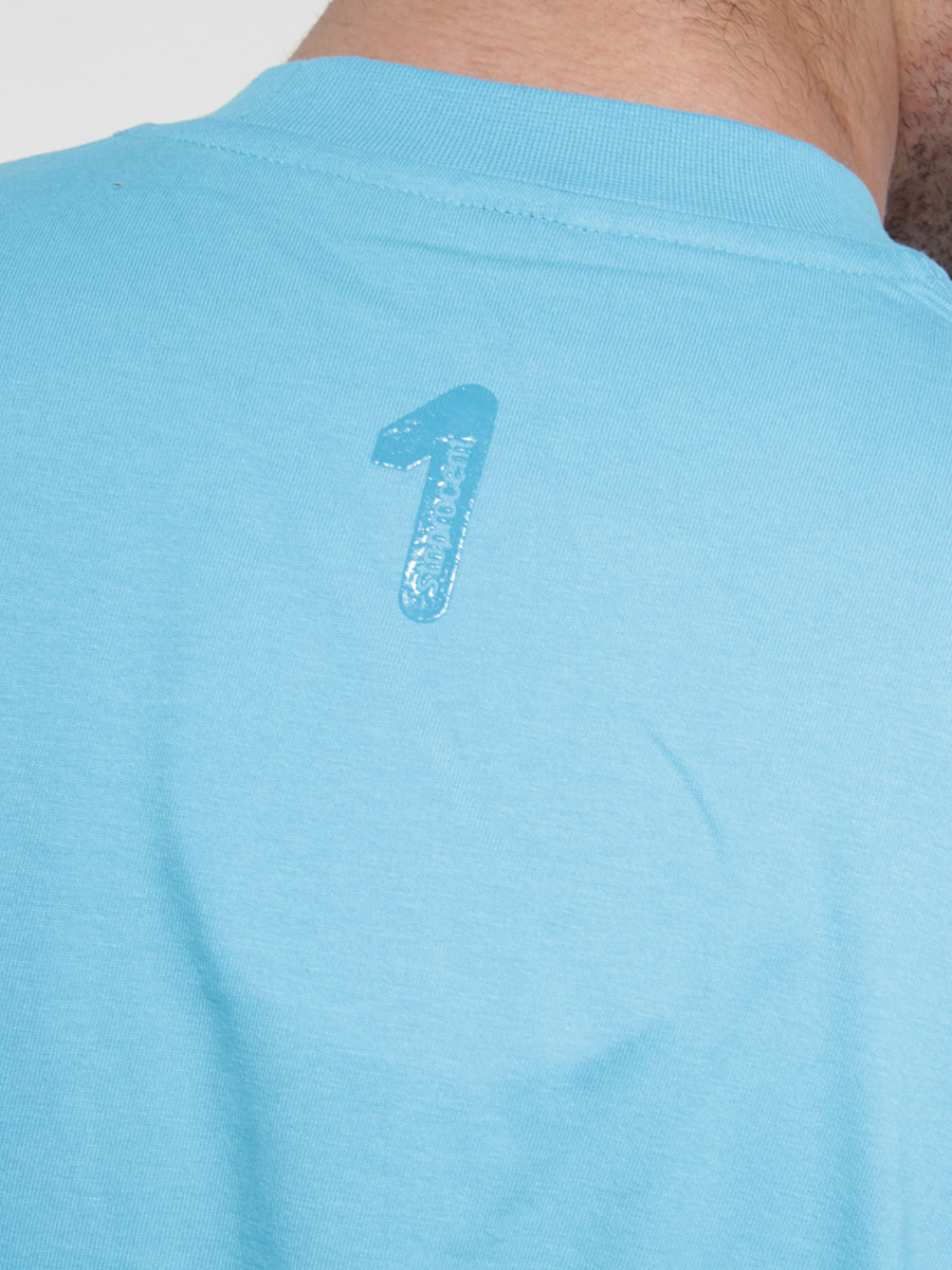 T-Shirt StoProcent TM Eagle (cyan blu)