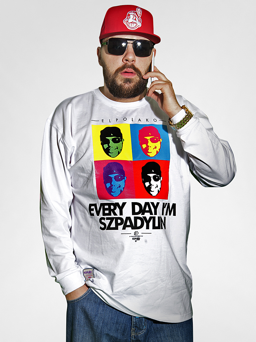 Longsleeve El Polako Everyday I'm Szpadylin (biały)