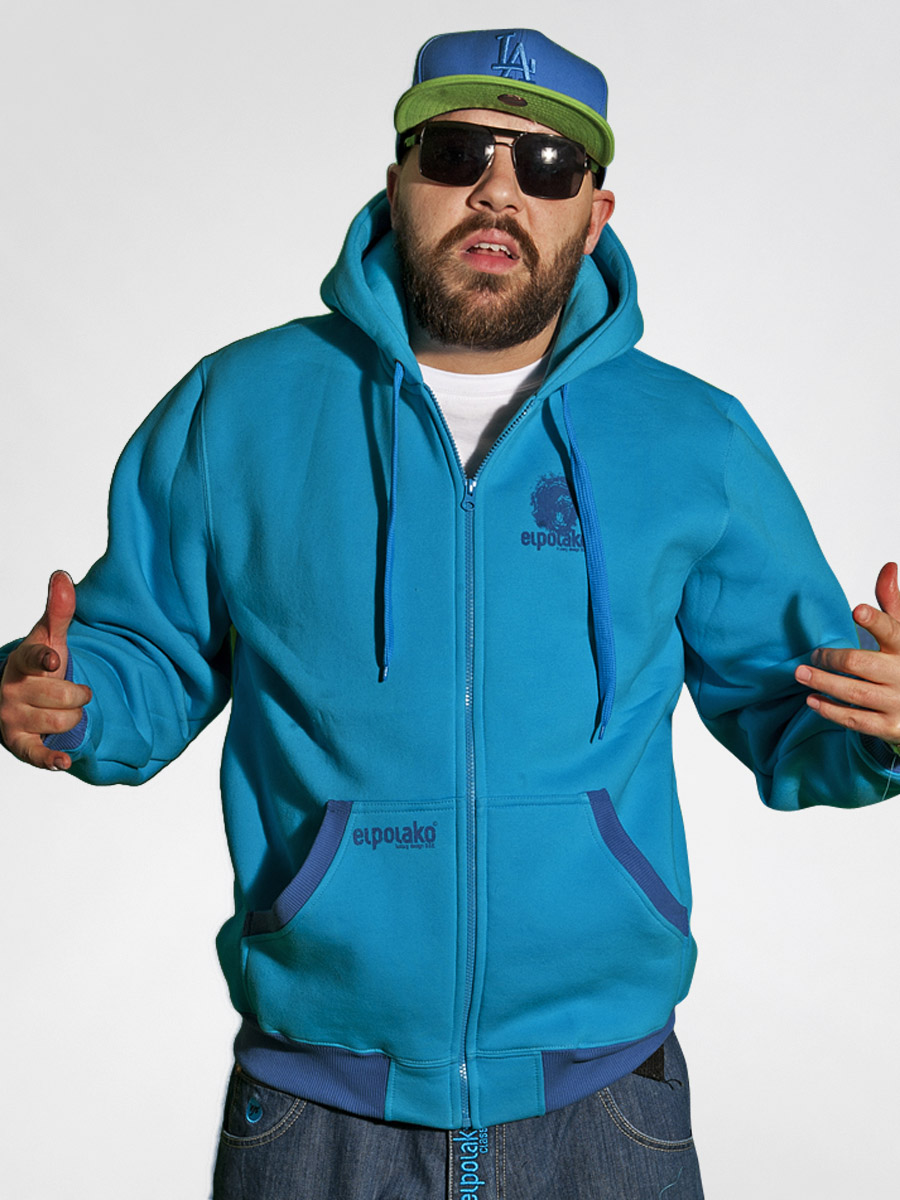 Bluza z kapturem El Polako Goryl ZHD (niebieska)